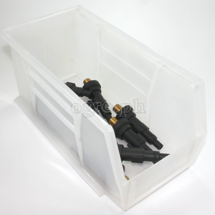 3J-711 Clear Stackable Storage Bin Medium ( 5.5 x 11 x 4.9 inches )