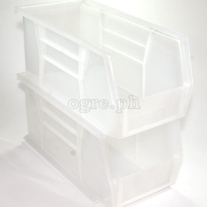 3J-711 Clear Stackable Storage Bin Medium ( 5.5 x 11 x 4.9 inches )
