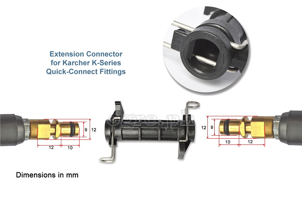 PWH-10EC Extension Connector for Karcher Pressure Washer Hose