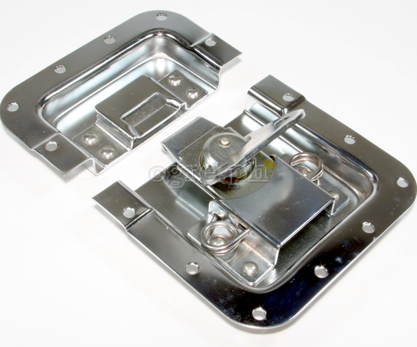BL01D Flight Case Large Butterfly Latch, Spring-Loaded, 127mm x 173mm, 12.5mm Offset, 15mm Recess