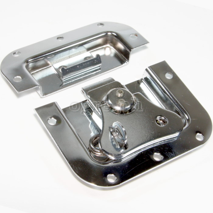 BL02C-L Flight Case Medium Butterfly Latch, 105mm x 112mm, with Padlock Hook, 12mm Recess