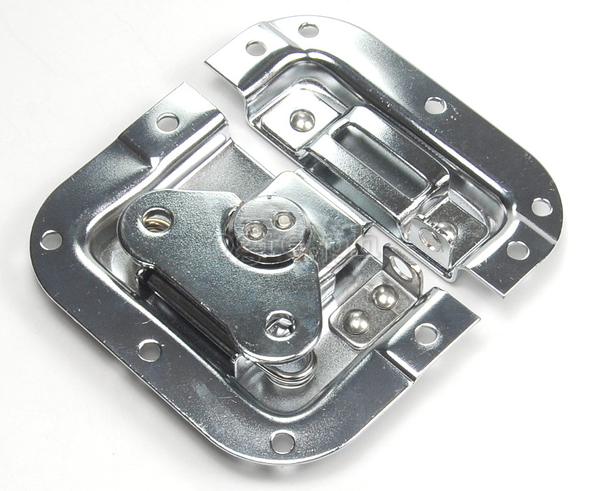 BL02E-L Flight Case Medium Butterfly Latch, w/ Offset w/ Padlock Hook, 105mm x 112mm Chrome