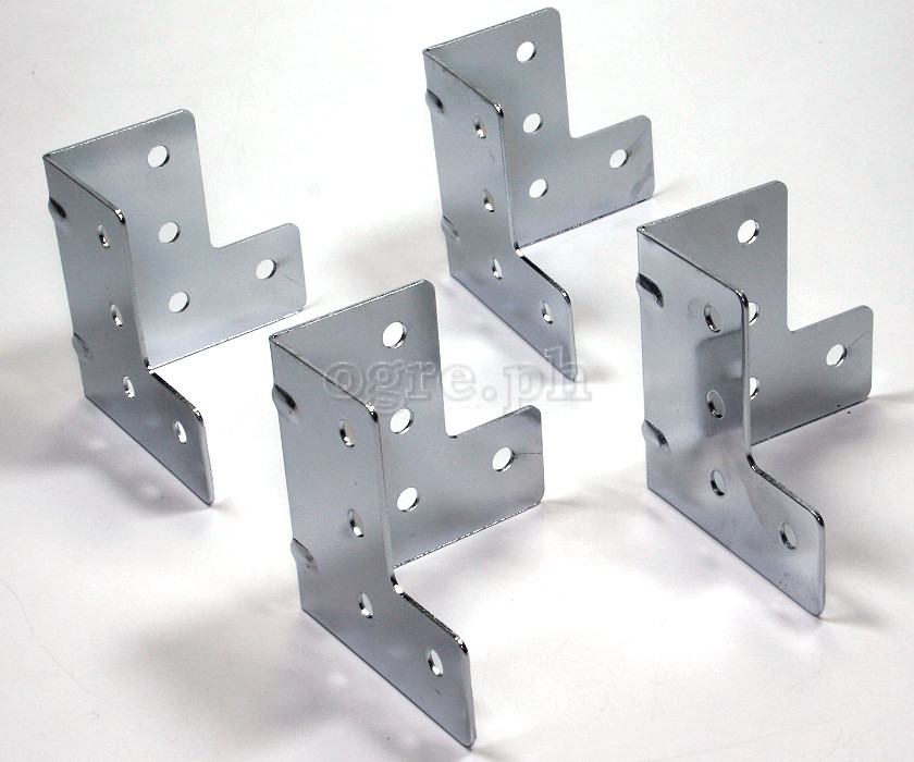 F0135 Flight Case Large Corner Brace Protector 58*60mm, Chrome, Set of 4
