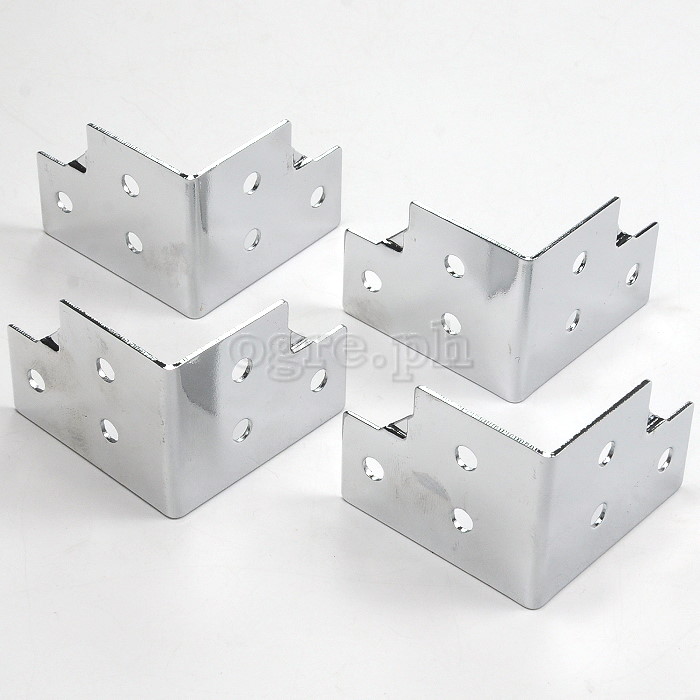 F0430N Flight Case Small Corner Brace Protector 48*38mm, Chrome, Set of 4