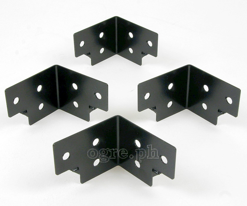 F0430N-B Flight Case Small Corner Brace Protector 48*38mm, Black, Set of 4