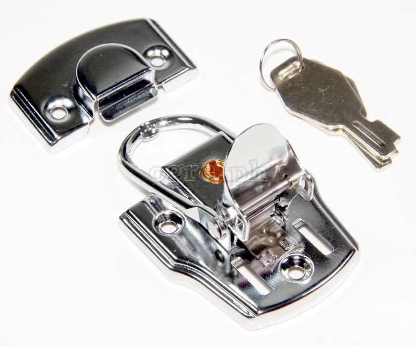 TL02-L Flight Case Medium Drawbolt Closure Latch, Key Lockable 75 x 45mm