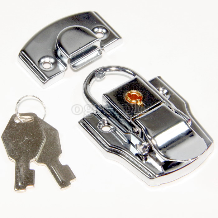 TL02-L Flight Case Medium Drawbolt Closure Latch, Key Lockable 75 x 45mm