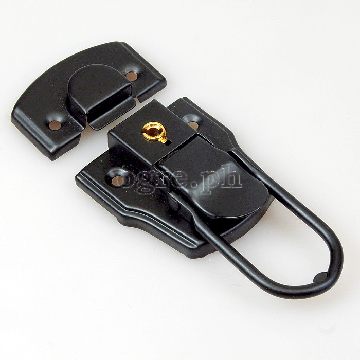 TL02-LB Flight Case Medium Drawbolt Closure Latch, Key Lockable 75 x 45mm Black