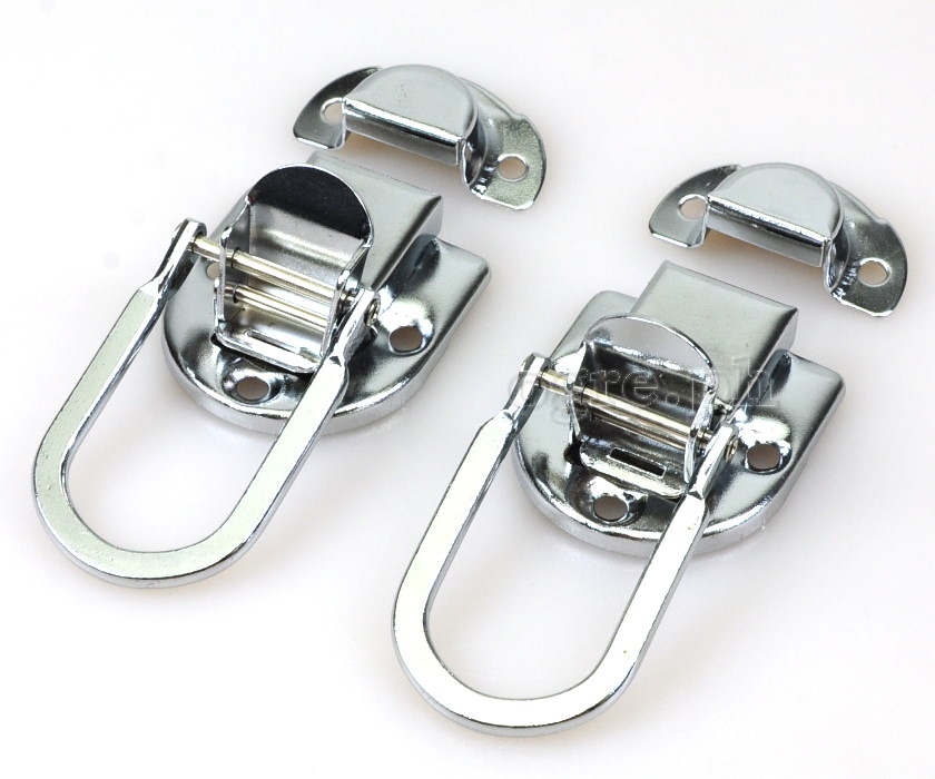 TL03 Flight Case Small Drawbolt Closure Latch, 58 x 34mm, Chrome, Set of 2