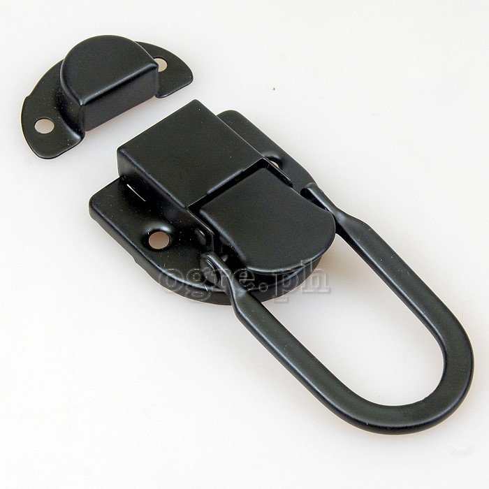 TL03-B Flight Case Small Drawbolt Closure Latch, 58 x 34mm, Black, Set of 2