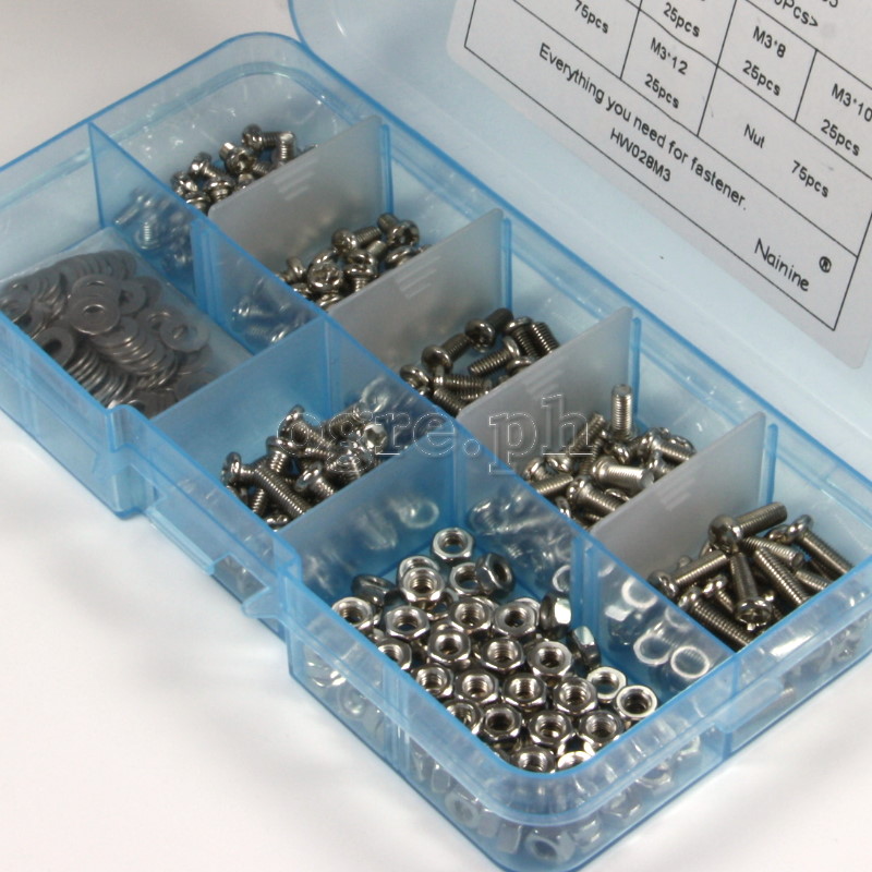 HW028-M3 Nickel Plated Pan Head Philips Screws Kit M3 Mix