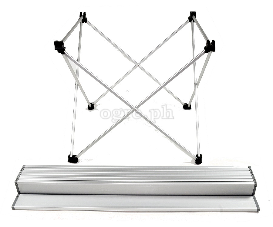 FS-AFTL01 All Aluminum Folding Mini Table Anodized Silver Top (68x46x41cm)