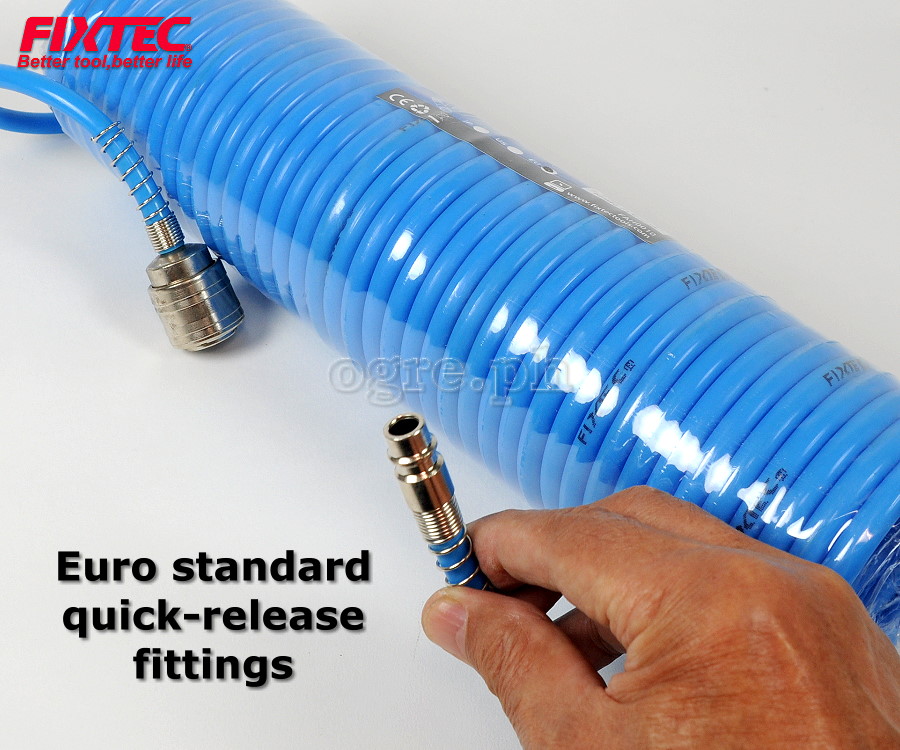 FAH0010 10m Industrial Air Hose with Quick-Release Fittings