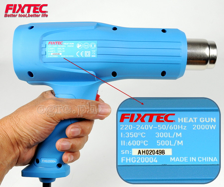 FHG20004 2000W Dual Temperature Heat Gun