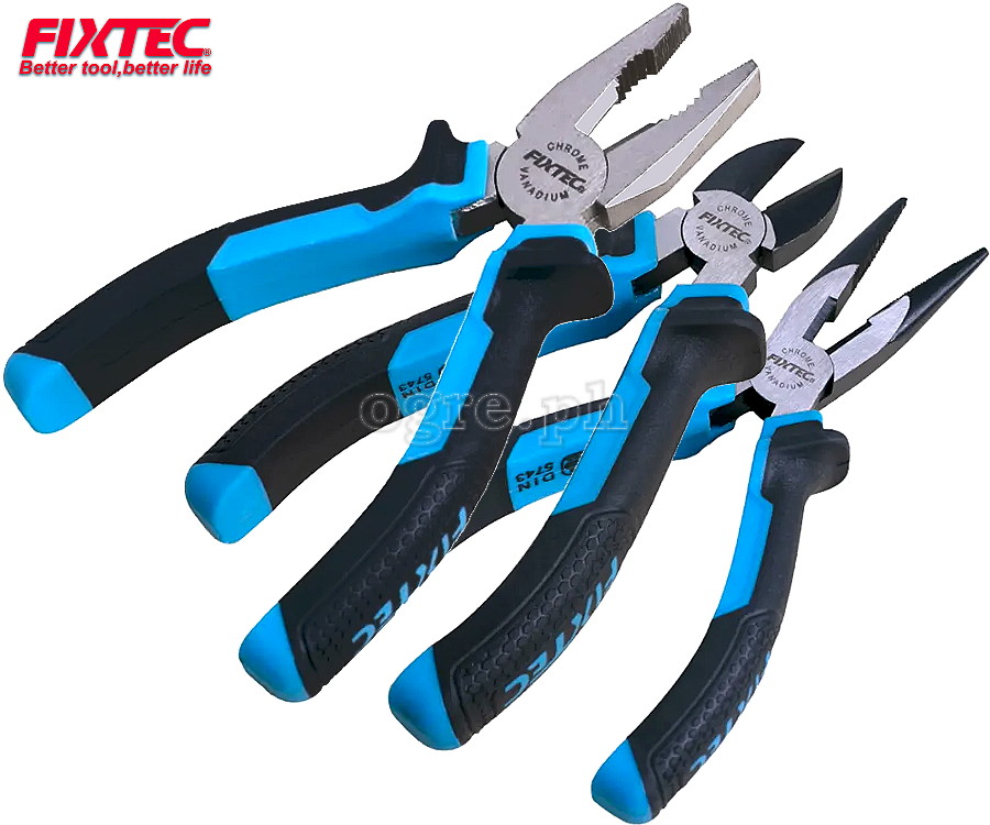 FHPK031 3pcs Industrial Chrome Vanadium Pliers Set