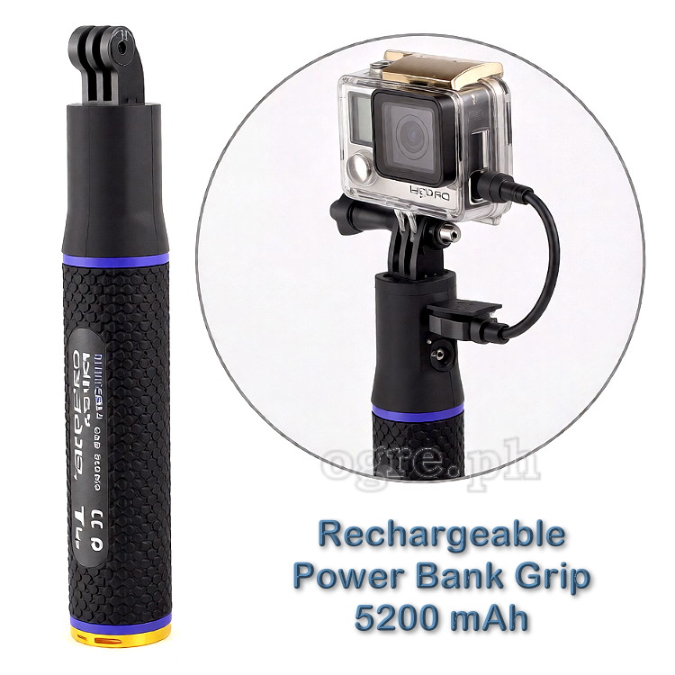 GP315 Rechargeable Power Bank Grip for GoPro 5200 mAh