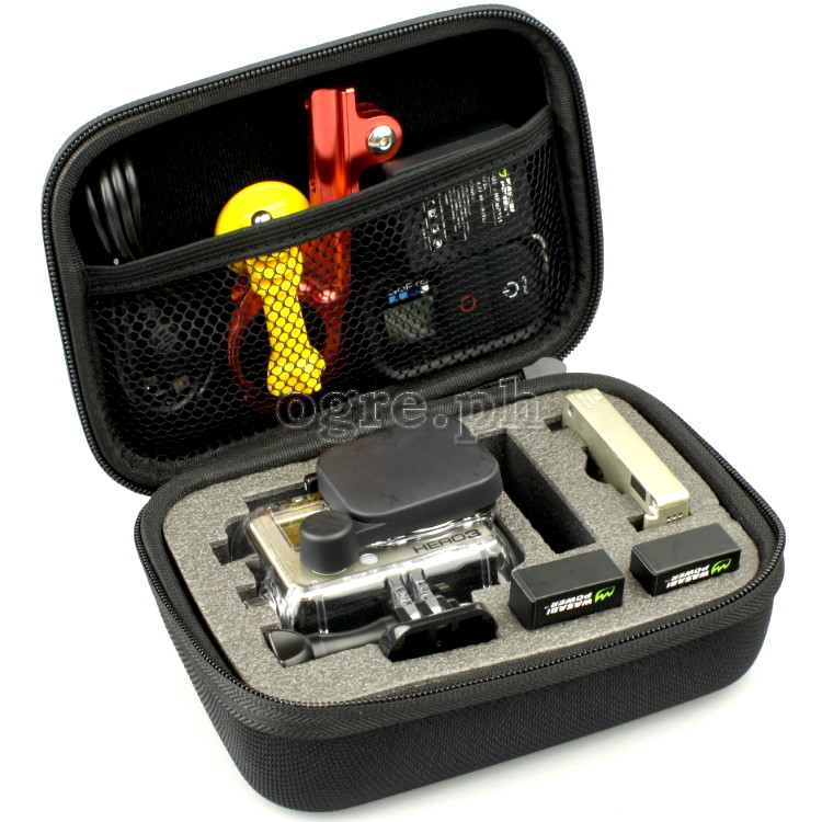 Small Shockproof Storage Case for GoPro, DJI Action, Insta360 Ace, SJCam ~ Black