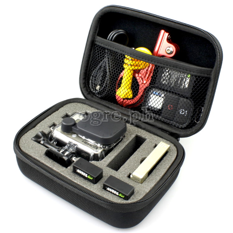 Small Shockproof Storage Case for GoPro, DJI Action, Insta360 Ace, SJCam ~ Black