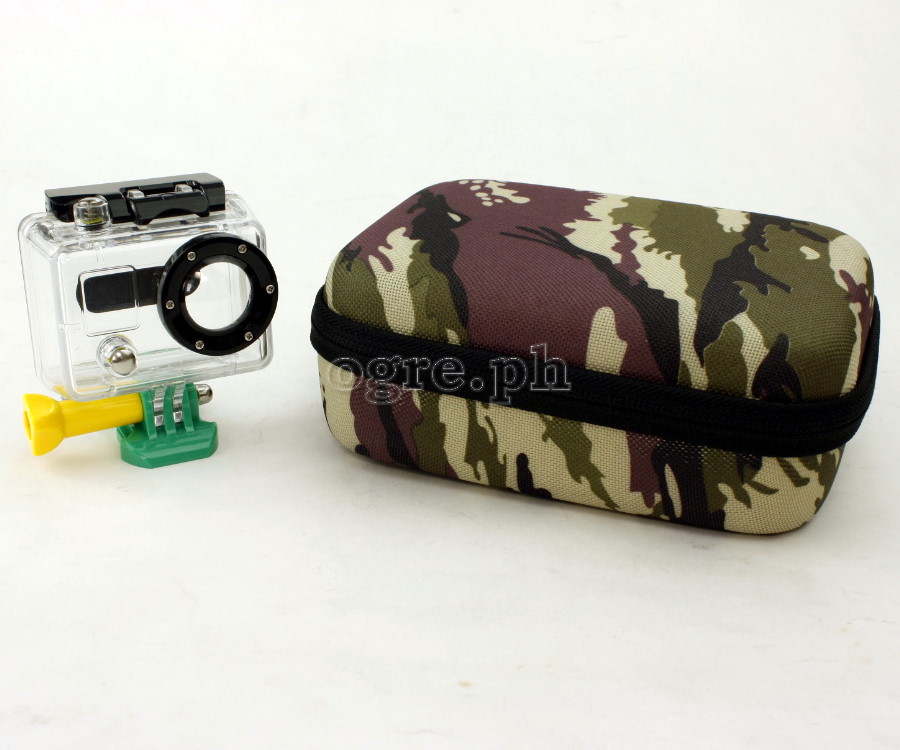 Small Shockproof Storage Case for GoPro, DJI Action, Insta360 Ace, SJCam ~ Camo