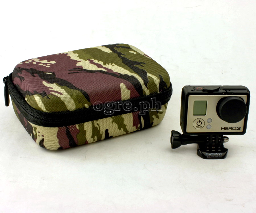 Small Shockproof Storage Case for GoPro, DJI Action, Insta360 Ace, SJCam ~ Camo