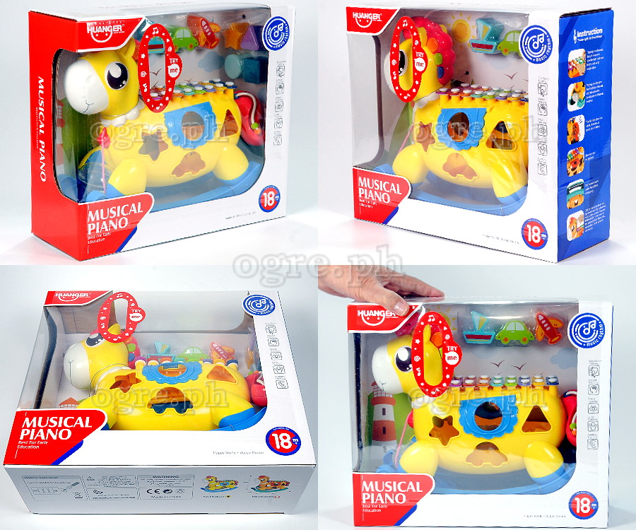 HE8024-HE8025 Music Pony Xylophone (HE8024 Yellow / HE8025 Orange)