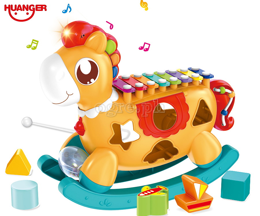 HE8024-HE8025 Music Pony Xylophone (HE8024 Yellow / HE8025 Orange)