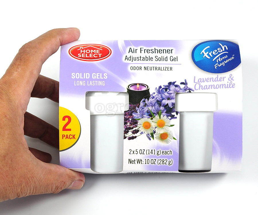 10350 2-Pack 5 oz (141g) Solid Gel Odor Neutralizer ~ Lavender & Chamomile Scent
