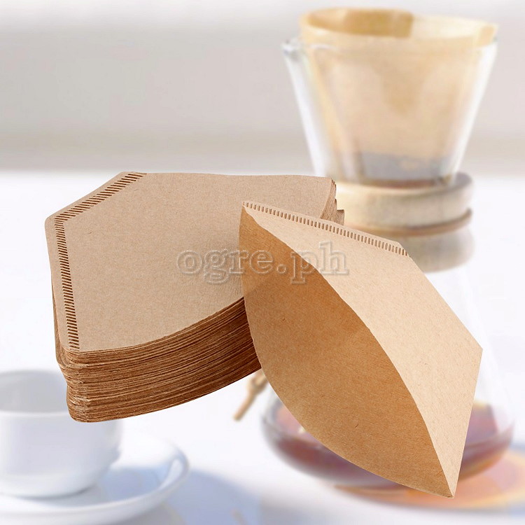 55-313 Pack of 80 Unbleached Natural Virgin Pulp Cone-Style Coffee Filters