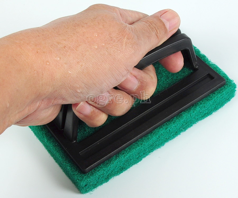 BC0076 Green Scrub Sponge with Handle