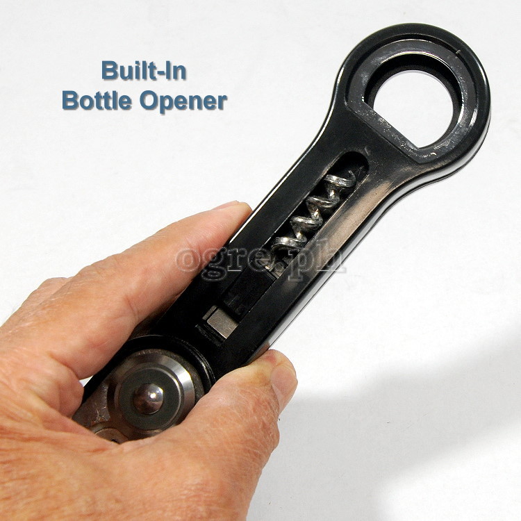 KA0128 Multi-Function Can and Bottle Opener with Wine Cork Puller