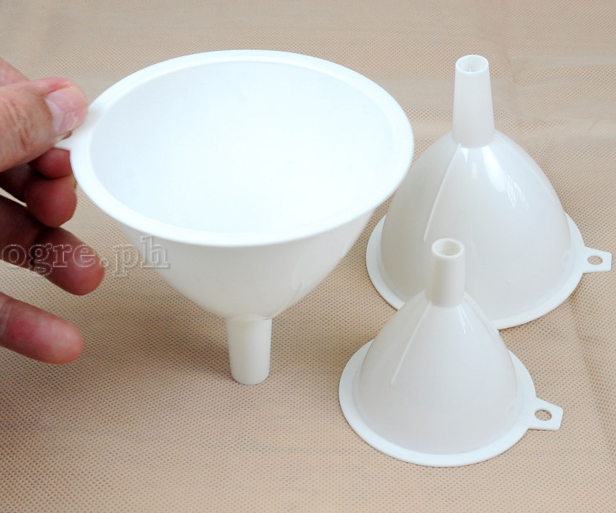 KA0144 3 pack White Plastic Funnels Set
