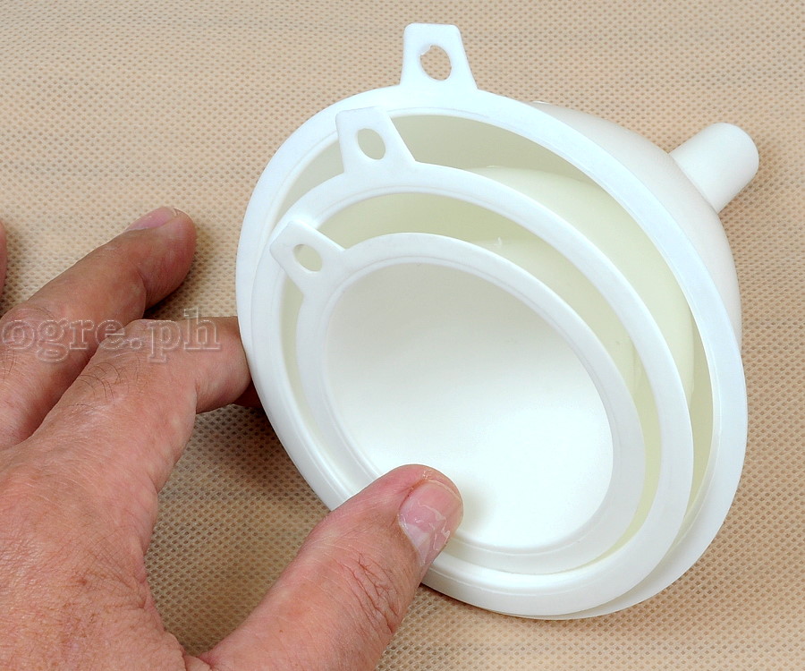 KA0144 3 pack White Plastic Funnels Set