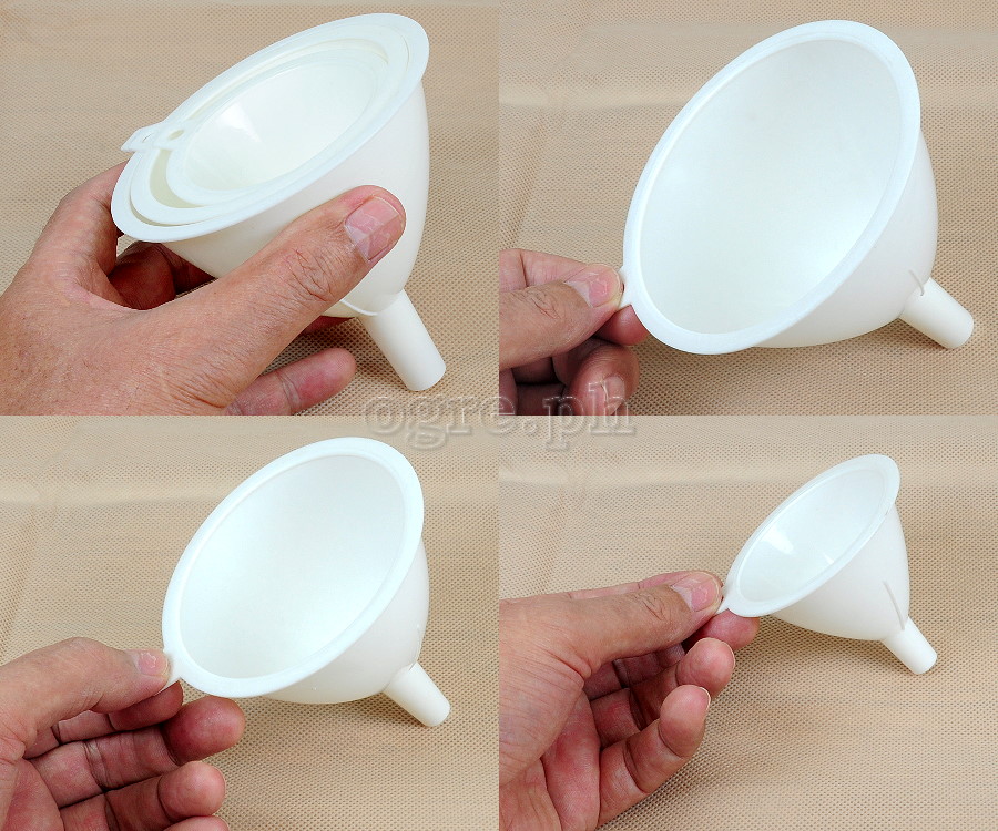 KA0144 3 pack White Plastic Funnels Set