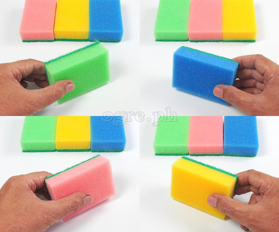 TB1300530 10pcs Heavy Duty Scrub Sponge Assorted Colors