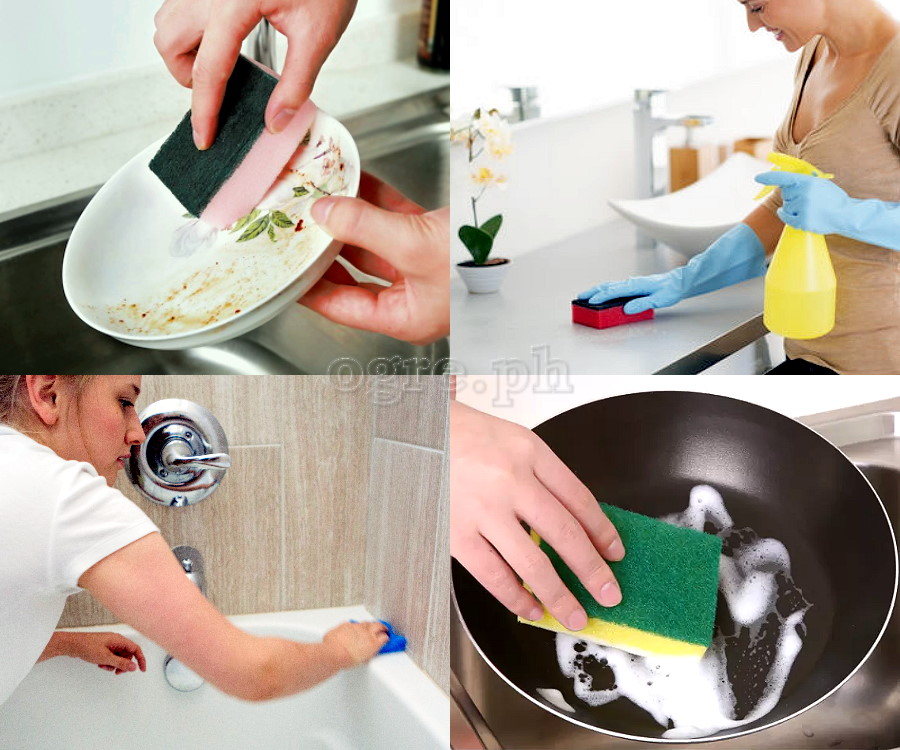 TB1300530 10pcs Heavy Duty Scrub Sponge Assorted Colors