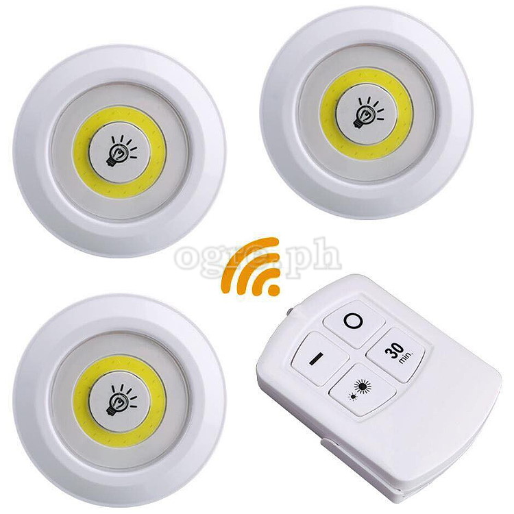 3 pcs Wireless LED Lights with Remote Control