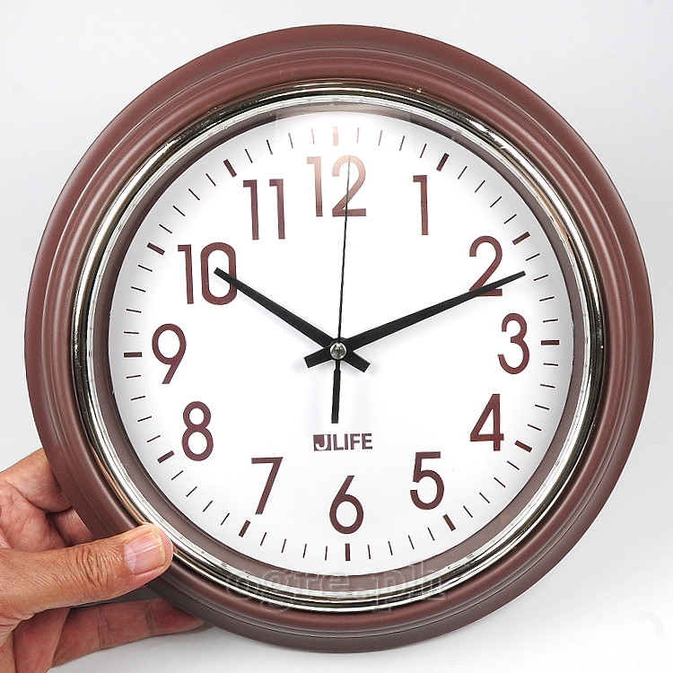 6743B-JL 10-inch Sweep Movement Round Wall Clock
