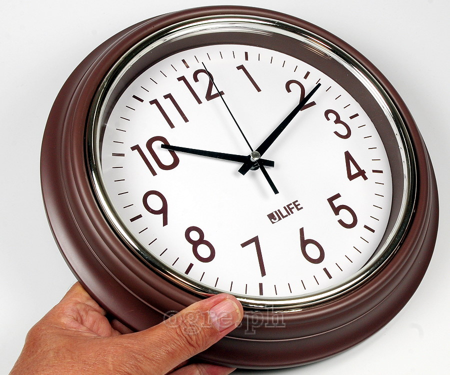 6743B-JL 10-inch Sweep Movement Round Wall Clock