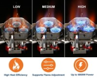 Three Burner Folding Camping Stove