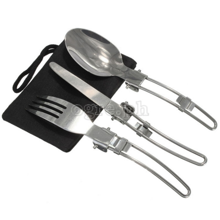 15S201 3-pcs Stainless Steel Outdoor Cutlery Set