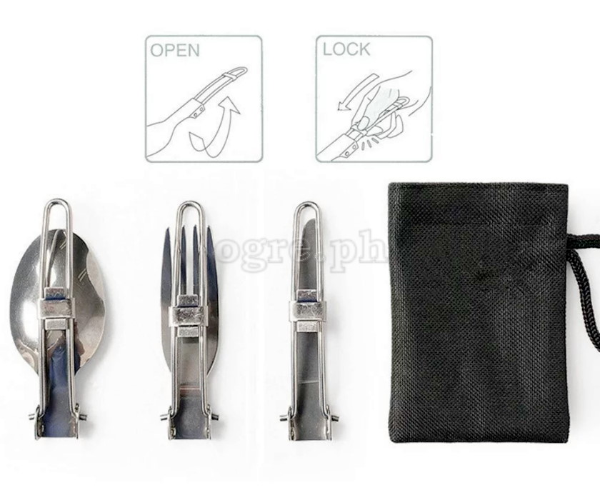 15S201 3-pcs Stainless Steel Outdoor Cutlery Set