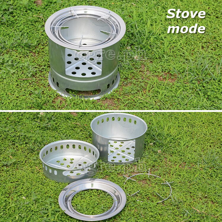 15SK 4-in-1 Wood Burning Carbon Steel Stove/Grill/Hot Plate Set