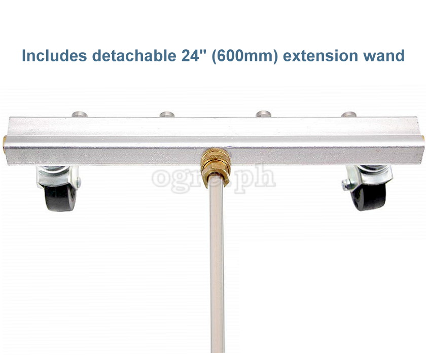 PWWB-416 Pressure Washer 16" 4-nozzles Aluminum Water Broom with 24" Extension Wand