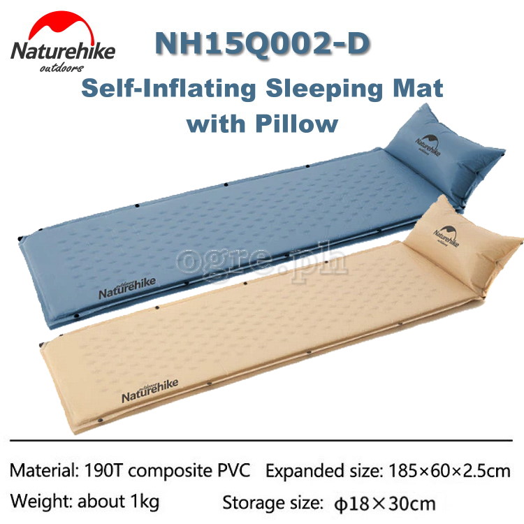 NH15Q002-D Self-Inflating Sleeping Mat with Pillow