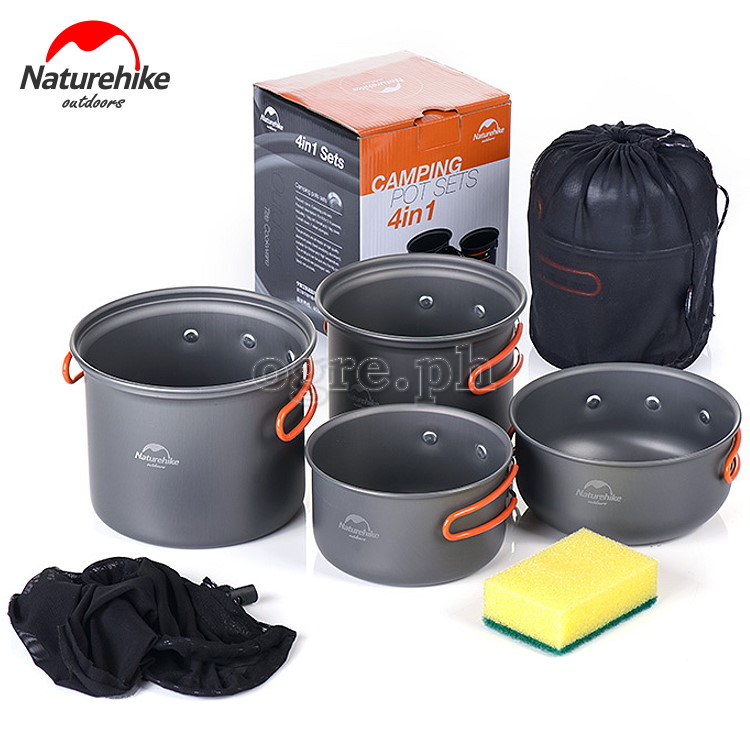 NH15T401-G 4-pc Outdoor Cookware Set
