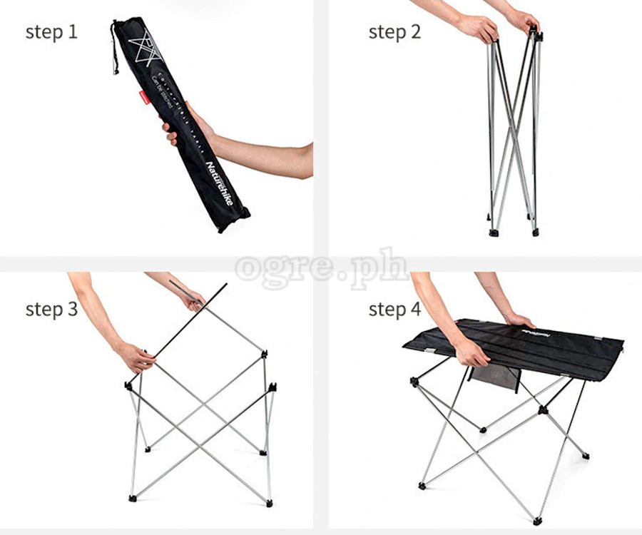 NH15Z012-L Folding Mini Table (Aluminum Frame / Oxford Table Top) Large