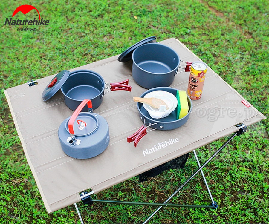 NH20JJ020-S Folding Mini Table ~ Aluminum Frame / Oxford Table Top (Small 57 x 42 x 38cm)