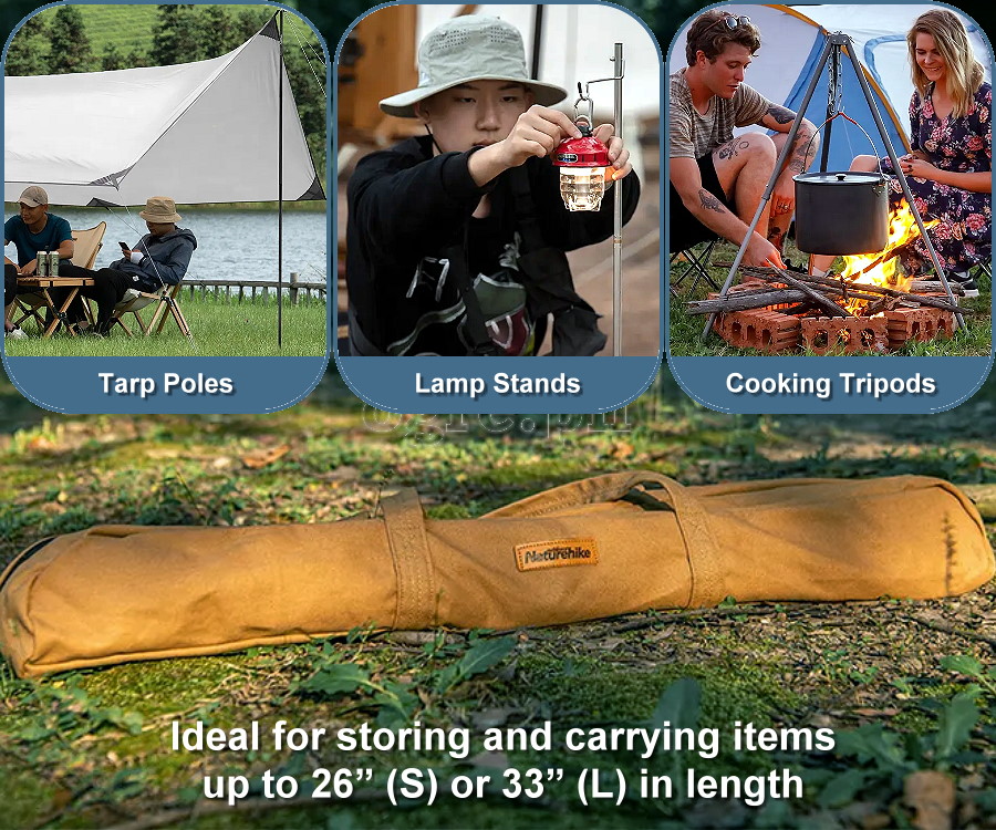 NH20PJ201 Canvas Storage Bag for Tent / Tarp Poles
