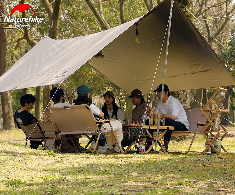 NH20TM006-HX Girder Shelter / Sun Shade Tarp with 2 Poles (Hexagon 3x4.3m)