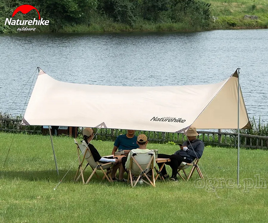 NH20TM006-HX Girder Shelter / Sun Shade Tarp with 2 Poles (Hexagon 3x4.3m)